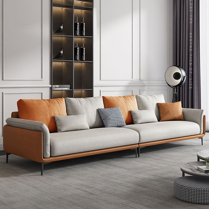 Elegant Italian Fabric Couch, Wash-Free Tech Material for Apartments