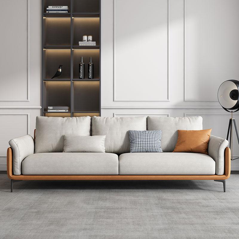 Elegant Italian Fabric Couch, Wash-Free Tech Material for Apartments